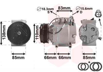 VAN WEZEL Kompressor,kliimaseade 2500K260